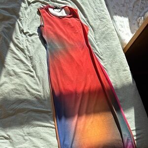Colorful Gradient Sleeveless Dress